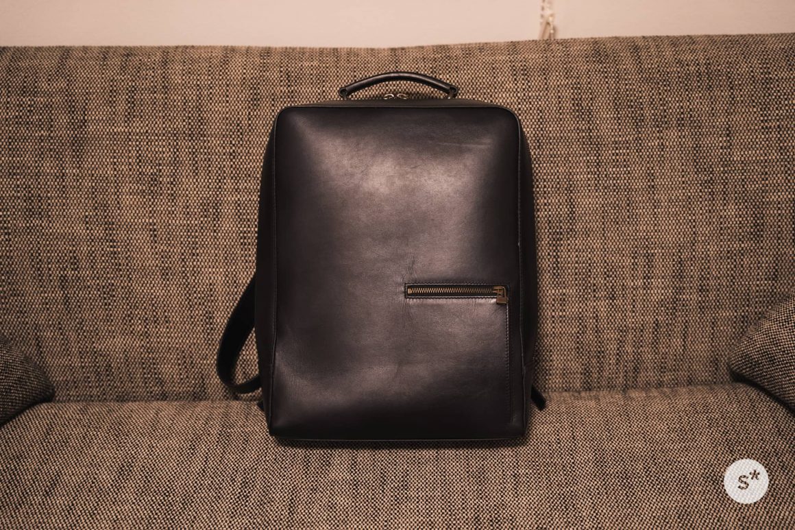 【マザーハウス】アンティークスクエアバックパック　ブラック【ラージ】 Antique Square Backpack Large／アンティーク スクエア バック